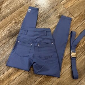 Bombshell Sportswear Navy Blue High-Waisted Jumpsuit with Belt